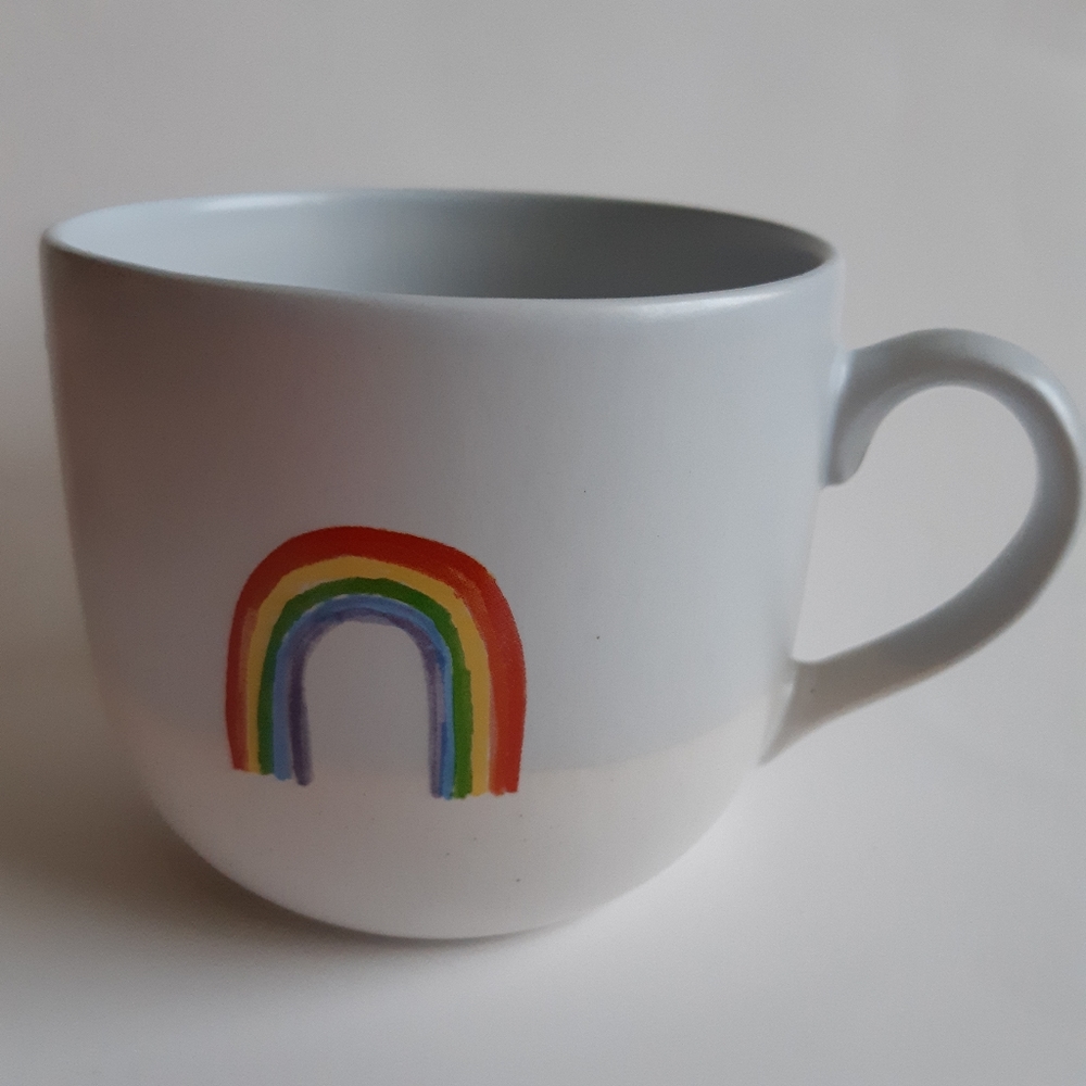 Rainbow Mug Large Coffee Mug Soup Cup